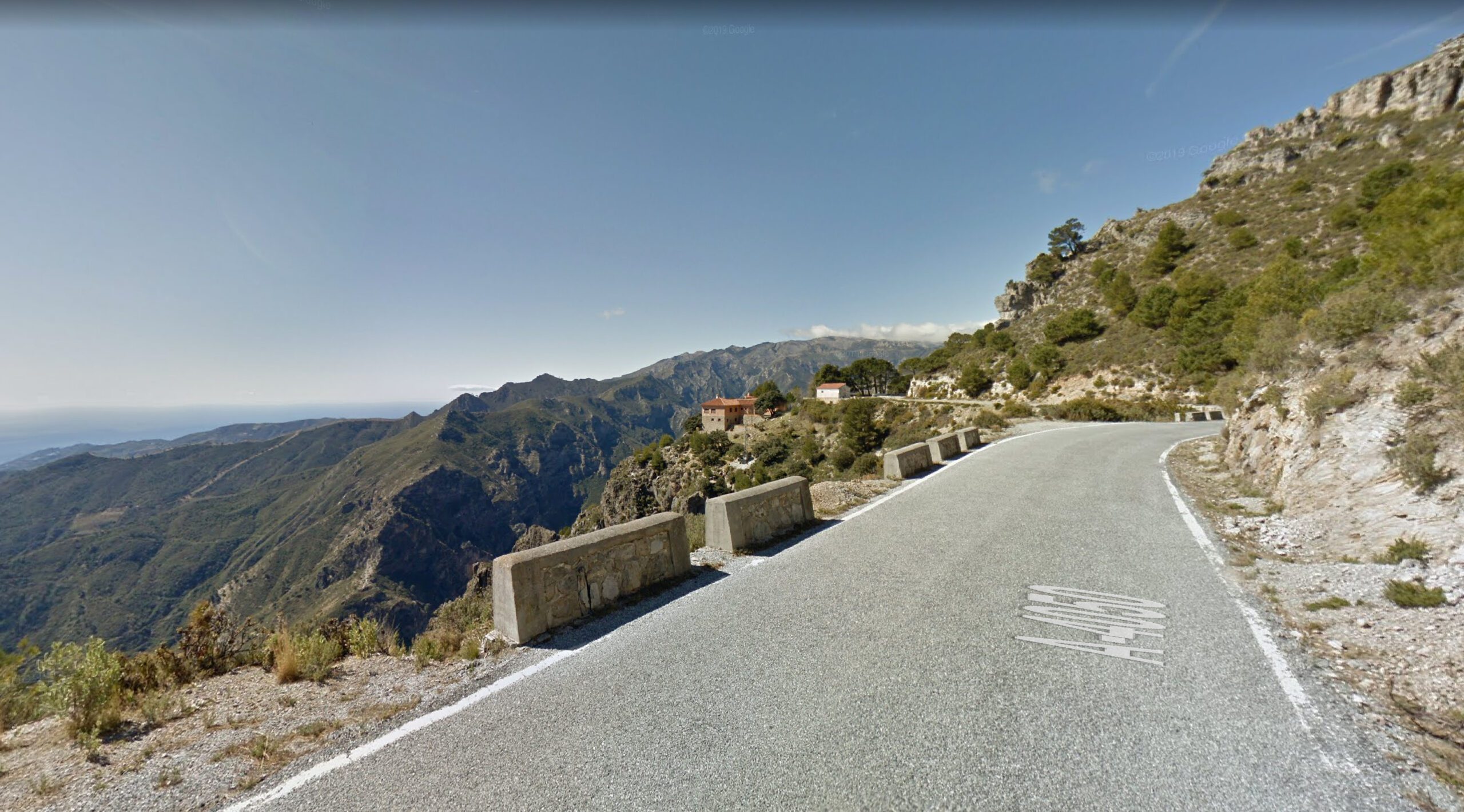 Empty mountain road in central Spain