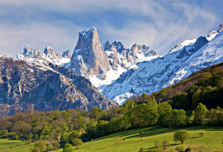 Snow-capped peaks of the Picos de Europa