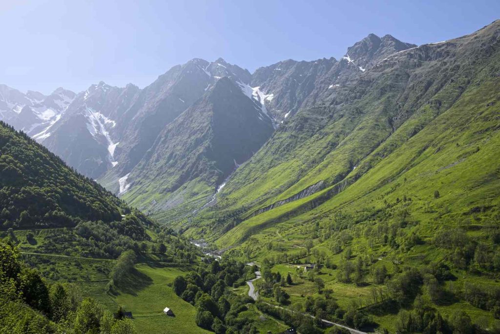 Green valley in the Spanish Pyrenees